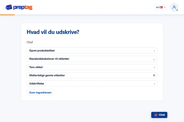 Medarbejderappens startskærm