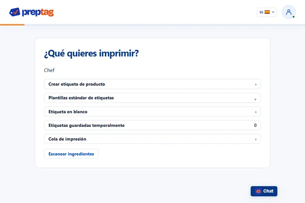 Pantalla de inicio de la aplicación para empleados