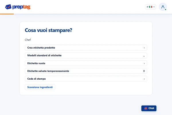 Schermata iniziale dell’app per i dipendenti
